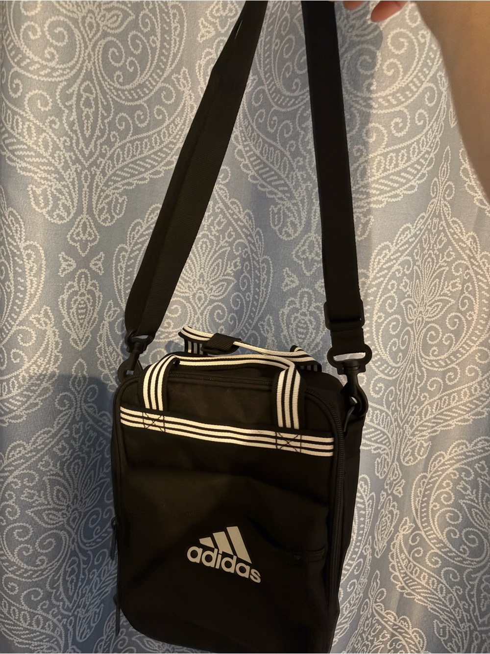 adidas Black Cooler Bag Lunch Box with White Stripes